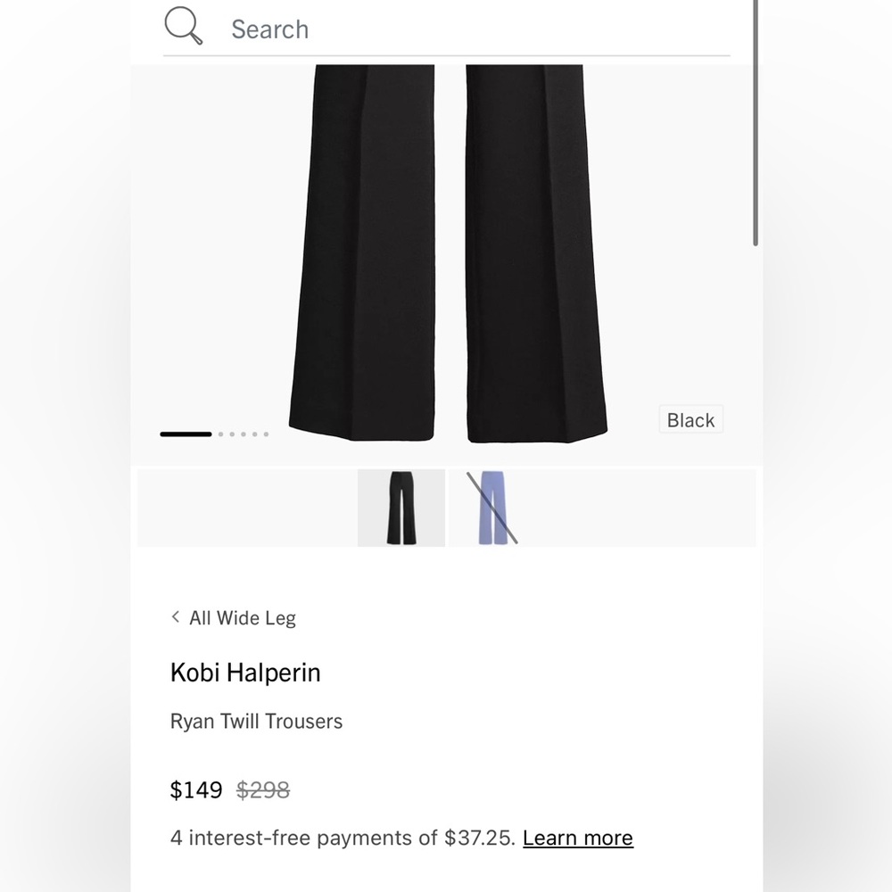 Kobi Halperin Ryan Twill Trousers in black NWT - Picture 7 of 16